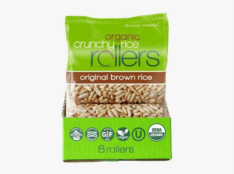 Original Brown Rice 8-roller Pack Case - Rice Crunchy Rollers, transparent png #2839320