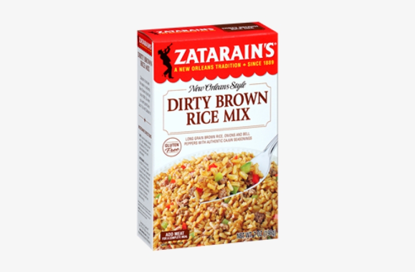Zatarain's Dirty Brown Rice Mix - Reduced Sodium Zatarain's Rice, transparent png #2839405