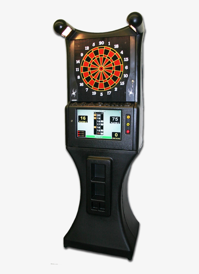 Electronic Darts - Arachnid 360 Home Electronic Dartboard With Cabinet, transparent png #2839502