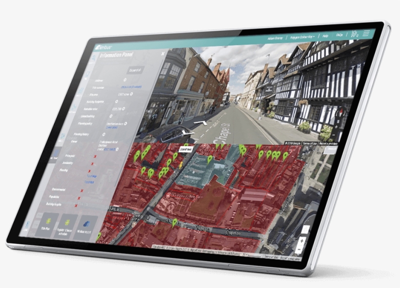 Land Registry Title Boundaries Plotted Over Google - Nimbus Maps, transparent png #2839903