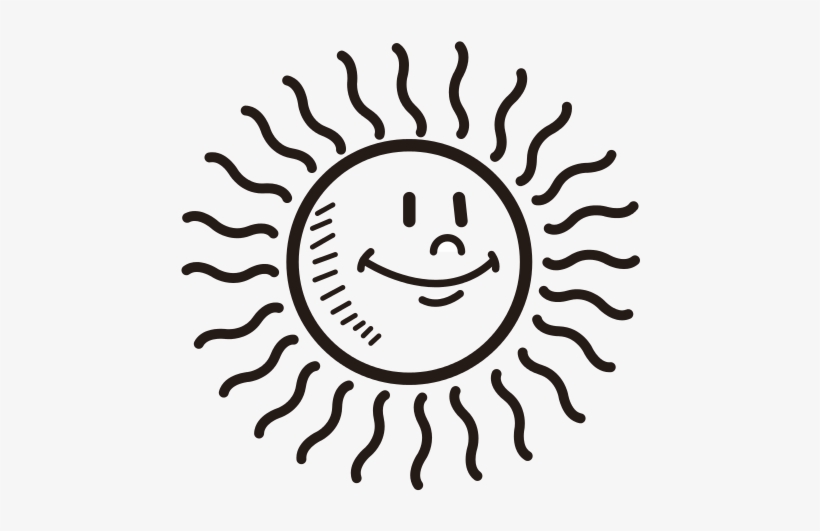 Sun Cartoon Black And White - Clouds And Sun Drawing, transparent png #2840689