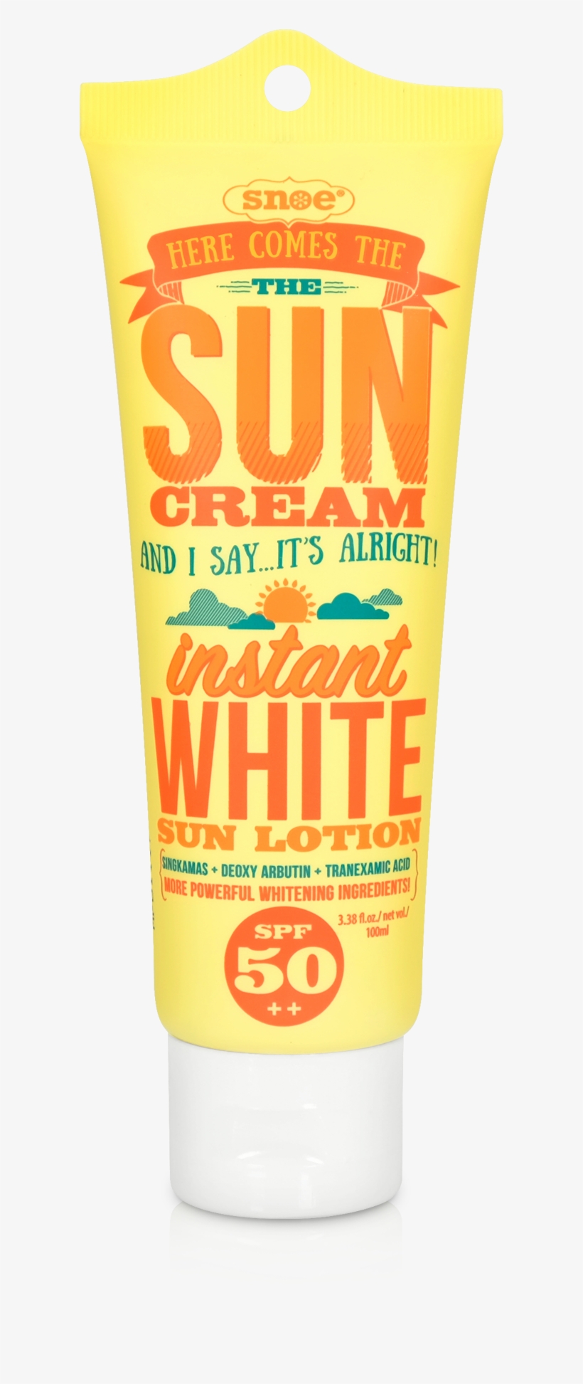Here Comes The Sun Cream Instant White Sun Lotion Spf50 - Snoe Sunblock, transparent png #2840729