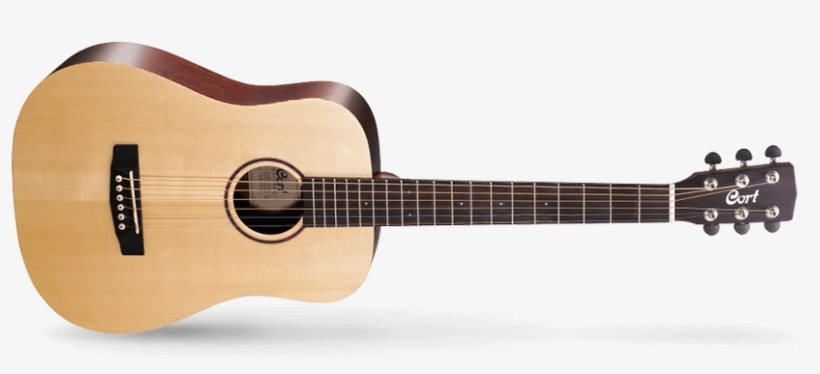 Earth Mini F Adirondack W/bag Op Image - Cort Earth Mini F Acoustic Electric Guitar - Natural, transparent png #2840922