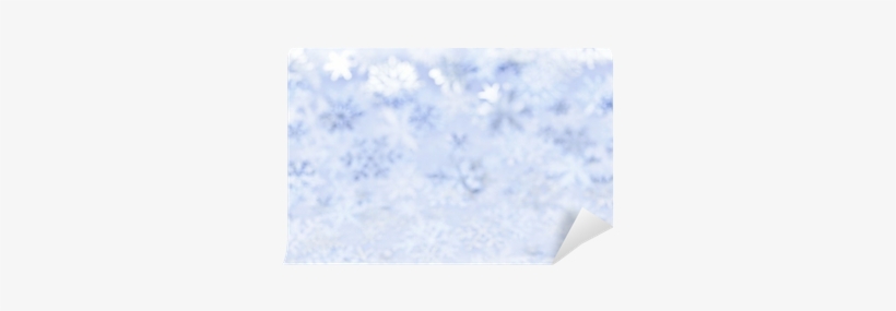 Christmas Background With Blue Snowflakes Wall Mural - Architecture, transparent png #2841097