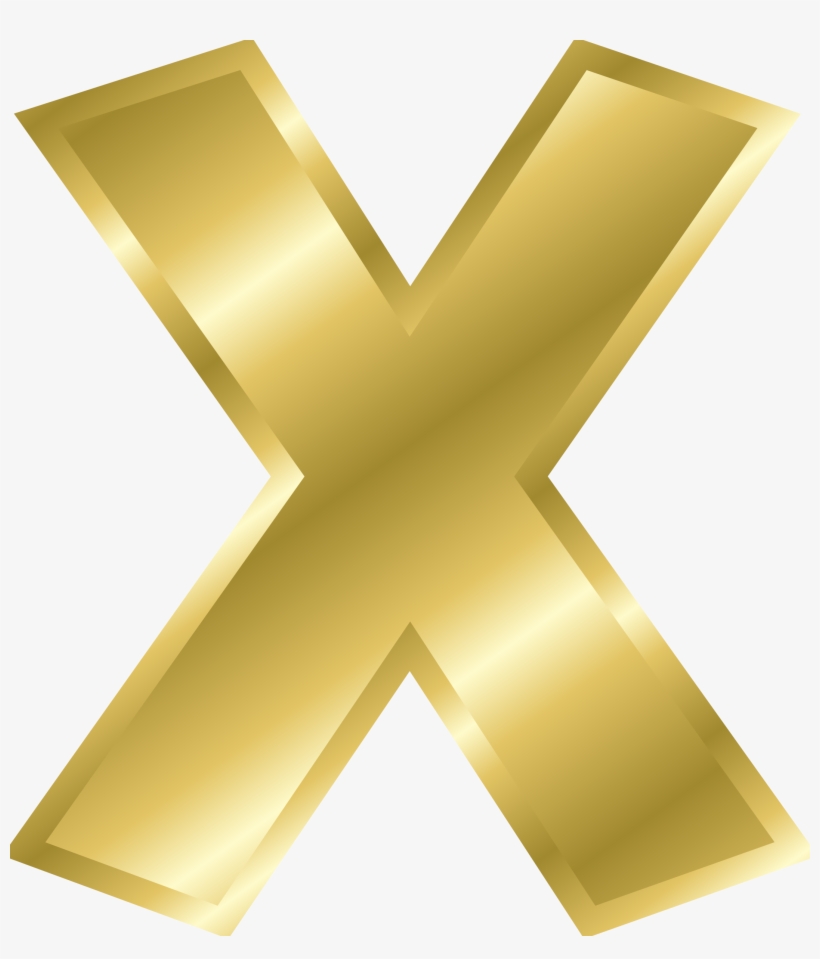 Free Pictures Gold 1095 Images Found Red And Gold Christmas - Gold Letter X, transparent png #2842127