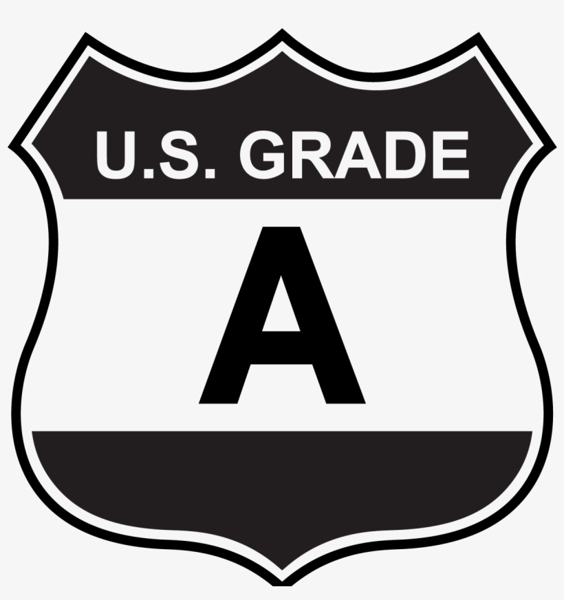 Inspection Grade A Bw Transparent - Thin Blue Line American Flag Shield, transparent png #2842279
