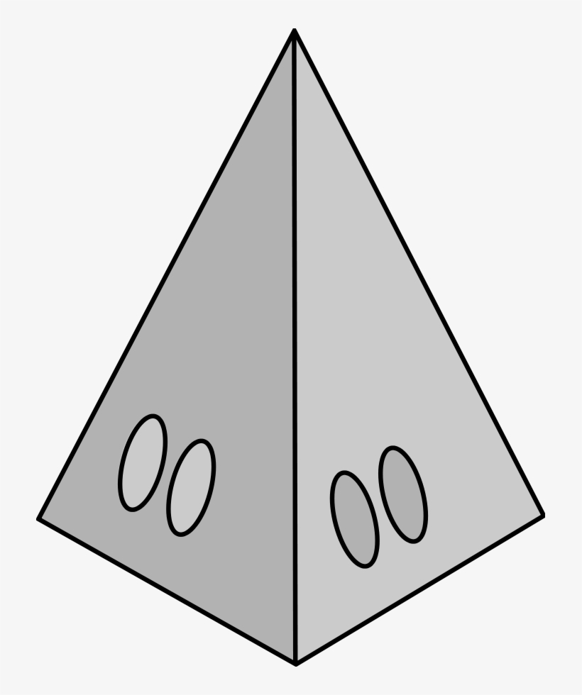 Pyramid - Pyramid Clip Art White Black, transparent png #2842330