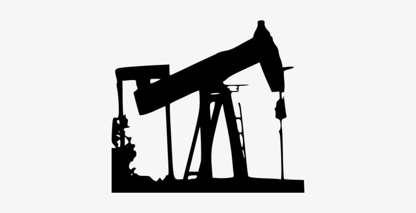 Drilling Oil Rig Pump Petroleum Silhouette - Oil Drill Clip Art, transparent png #2842421
