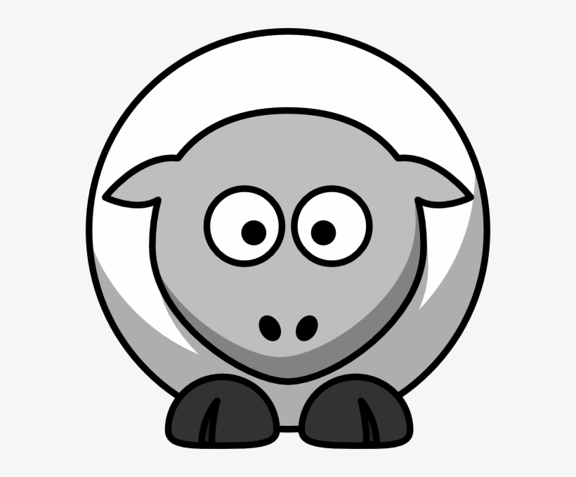 Sheep Black And White Black And White Sheep Clipart - Clip Art Sheep Png, transparent png #2842599