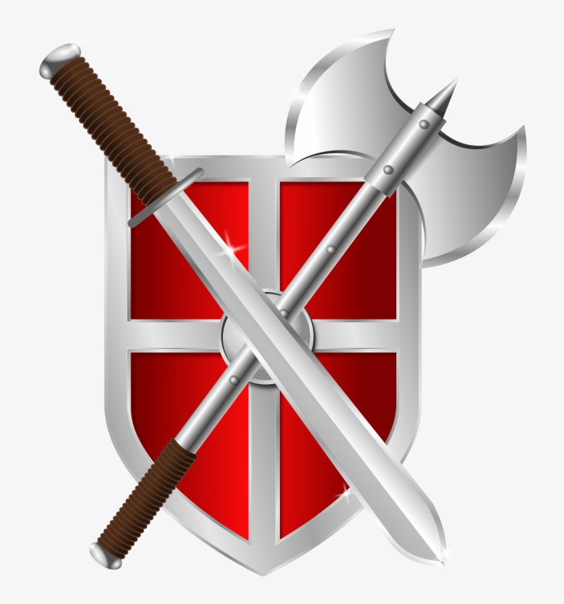 Medium Image - Shield And Sword Clipart, transparent png #2842602