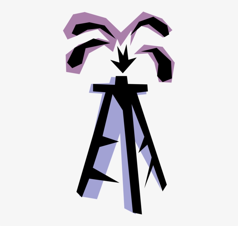 Vector Illustration Of Fossil Fuel Petroleum Indistry - Oil Well Clip Art, transparent png #2842741