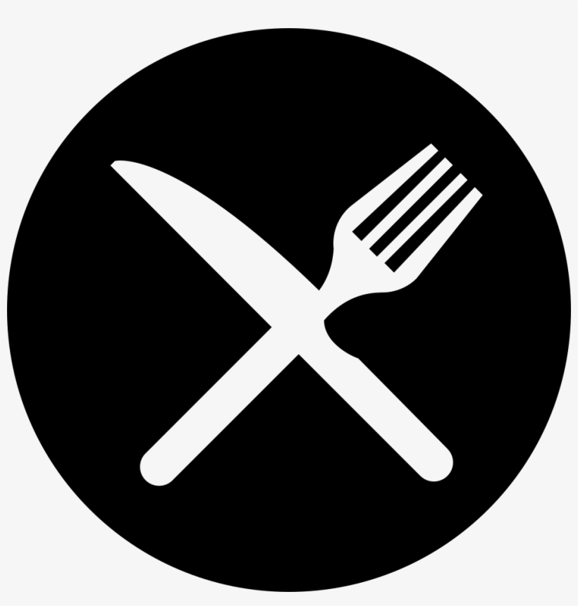 Cross Of Fork And Knife On A Plate To Not Eat Comments - Plate With Fork And Knife Logo, transparent png #2843038