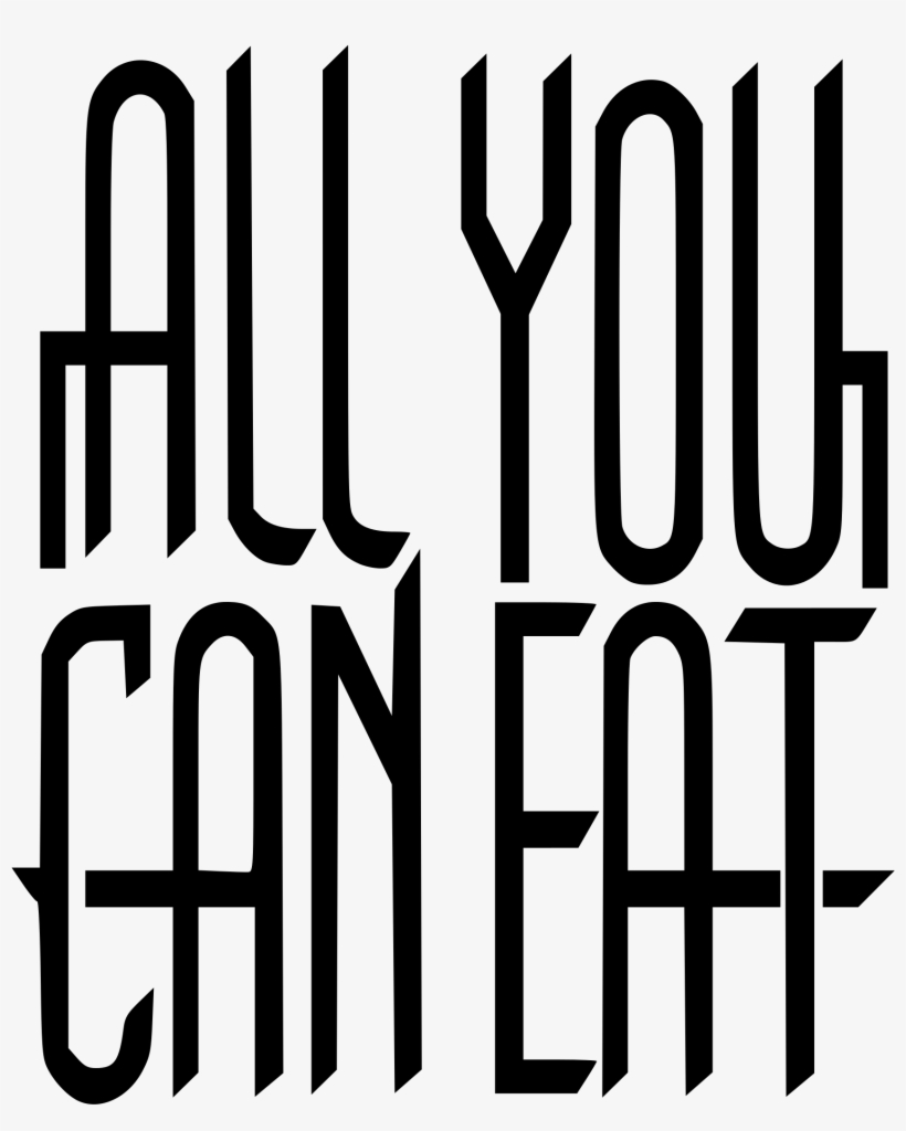 Open - All You Can Eat Logo, transparent png #2843117