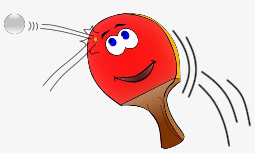 Table Tennis Racket Clip Art, Free Vector Table Tennis - Tischtennisschläger Comic, transparent png #2843884