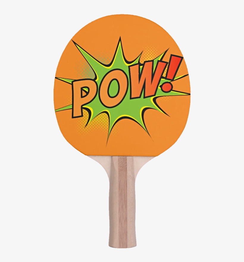 Pow Ping Pong Paddle - Table Tennis, transparent png #2843886