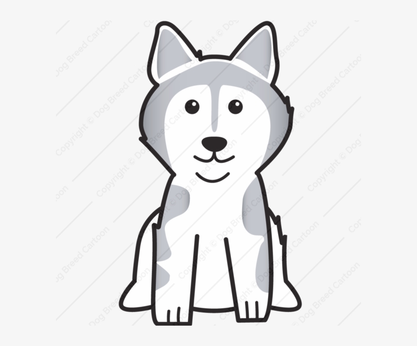 Buy Dog Caricature - Alaskan Malamute Dog Cartoon Tote Bag, Natural, transparent png #2843950