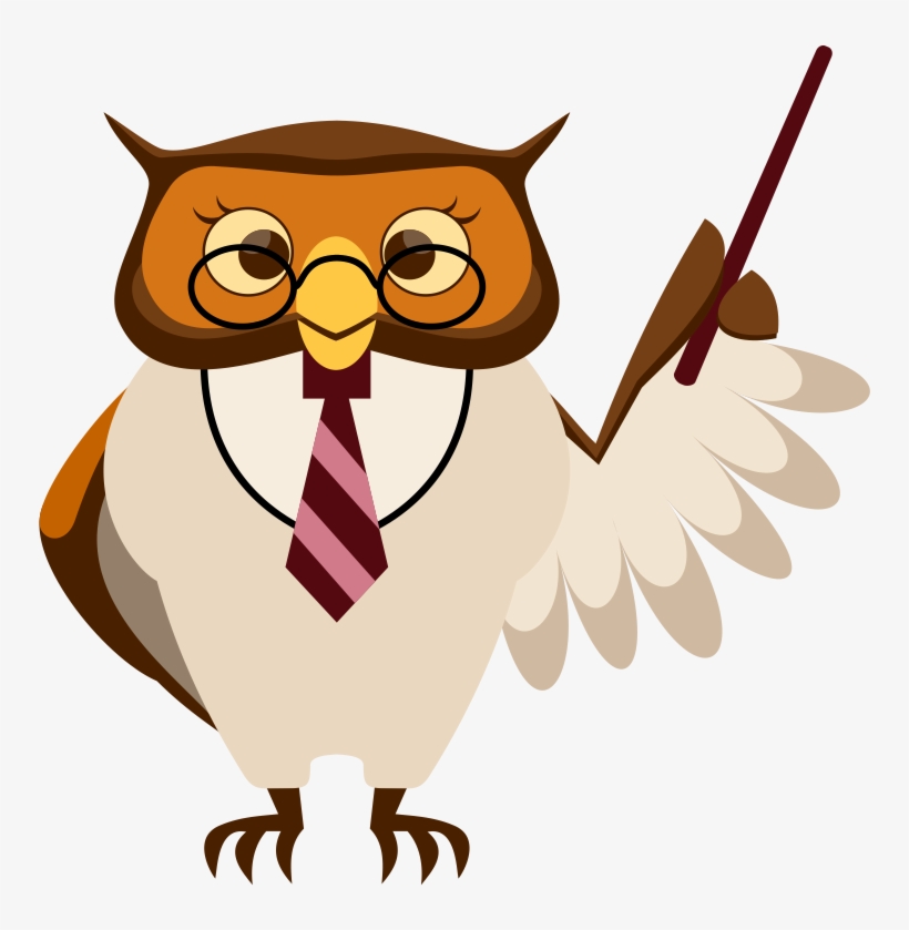 School Owl Clipart - Teacher Owl Clip Art, transparent png #2844540