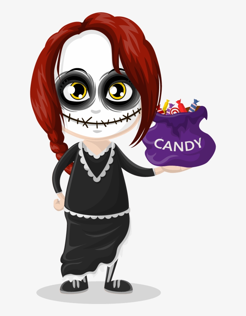 Halloween Vector Character Set With 6 Kids, Dressed - Halloween Costume Cartoon, transparent png #2844844