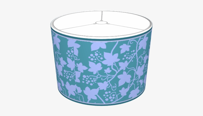 Grape Vines Leaves & Fruit Green & Lavender - Lampshade, transparent png #2845030