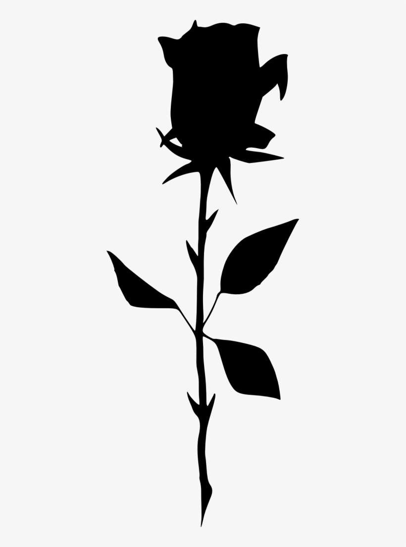 All - Silhouette Of A Rose, transparent png #2845060