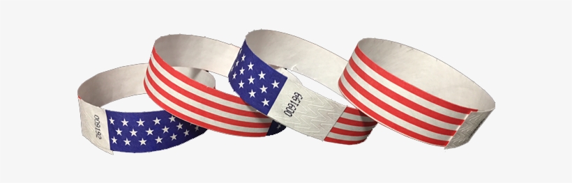 3/4 Tyvek Wristband Design American Flag - Wristband, transparent png #2845386