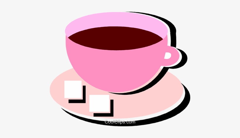 Cup Of Coffee With Two Sugar Cubes Royalty Free Vector - Coffee, transparent png #2845666
