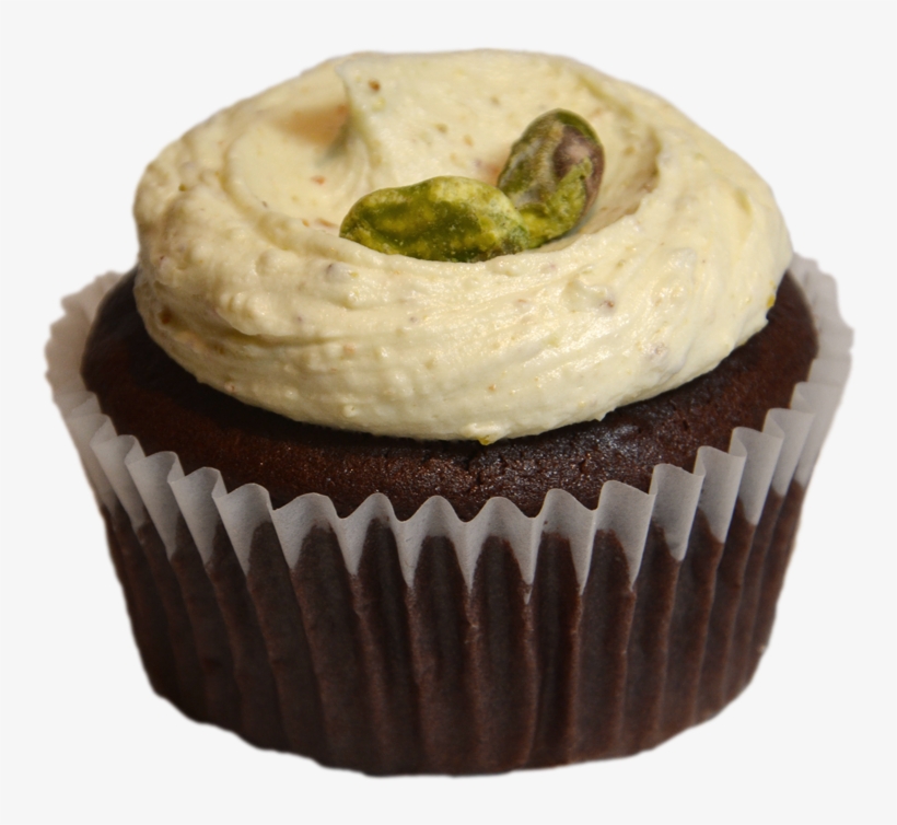 Pistachio On Chocolate - Cupcake, transparent png #2845886