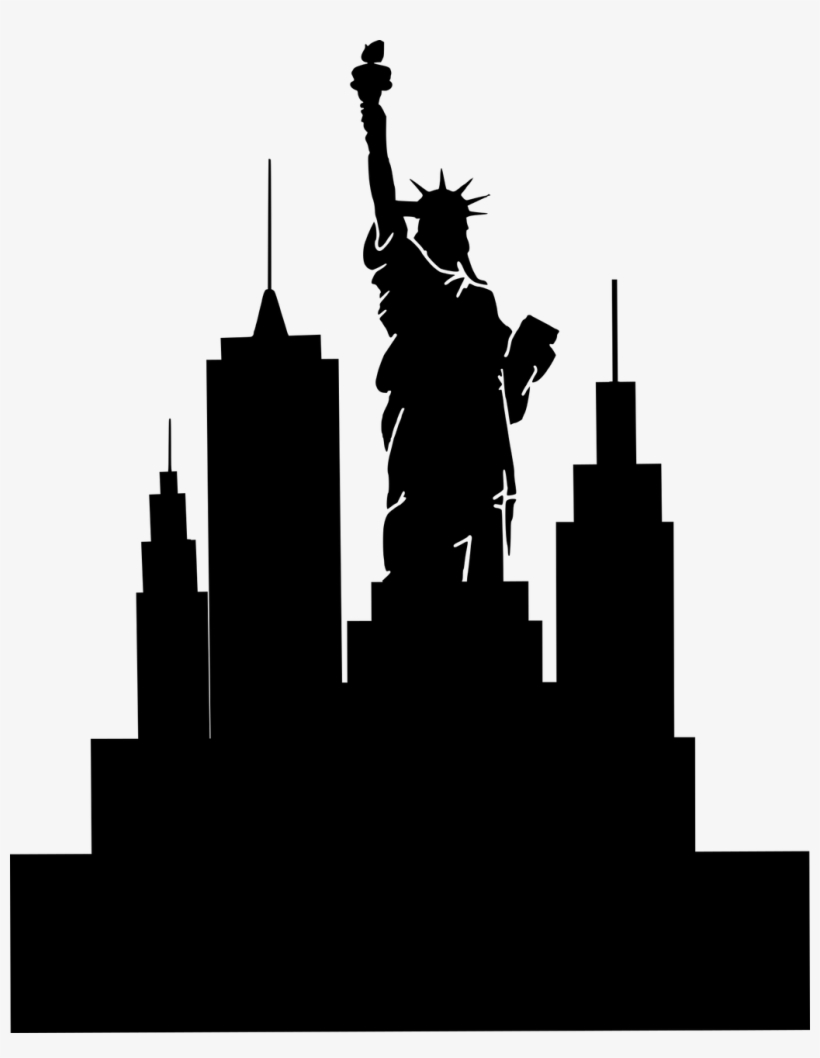 Silhouette, Usa, America, Freedom, July4th - Siluet Building Vector Png, transparent png #2846224