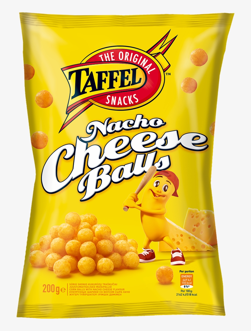 Corn Balls With Nacho Cheese Flavour - Taffel Nacho Cheese Balls, transparent png #2846474