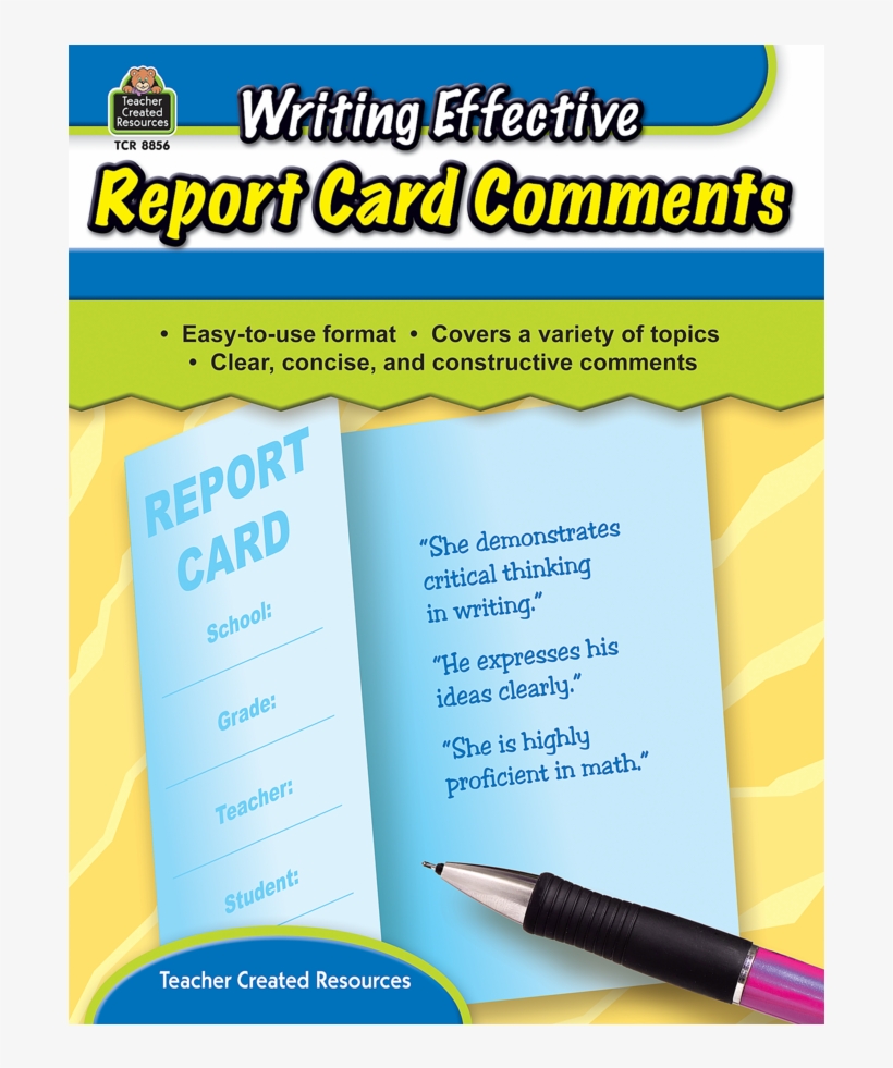 Tcr8856 Writing Effective Report Card Comments Image - Writing Effective Report Card Comments By Kathleen, transparent png #2846512