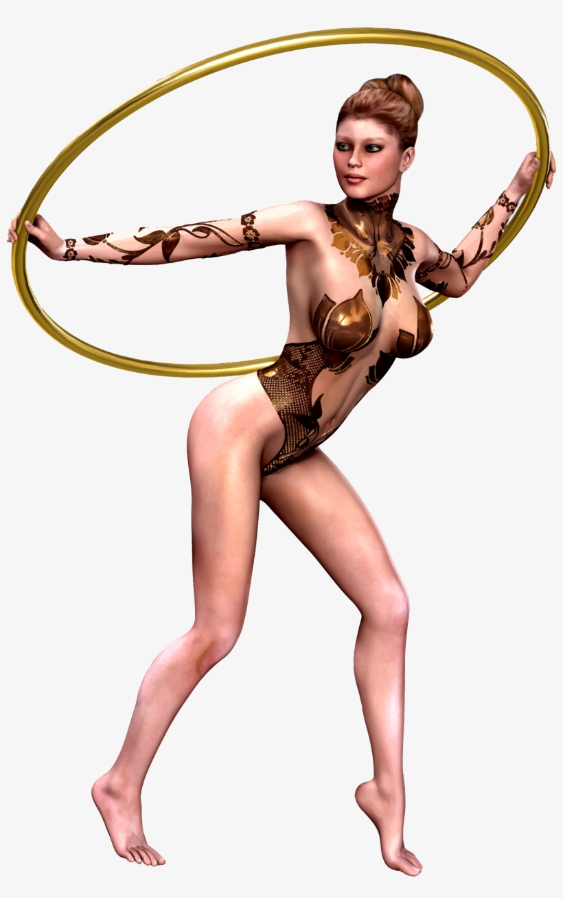 This Free Icons Png Design Of Girl Dancing With Hoop, transparent png #2846688