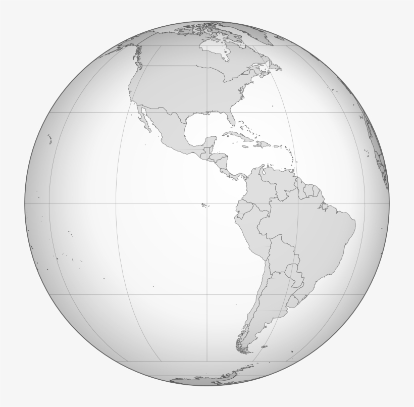 Blankmap Ao 090w Americas - Map, transparent png #2847087