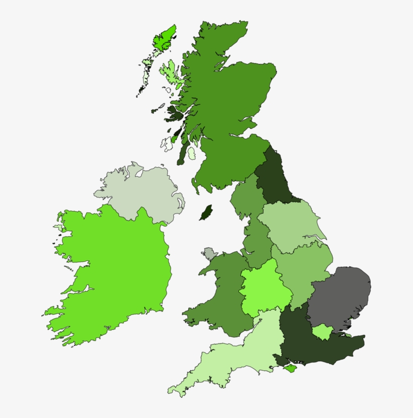 England British Isles Blank Map Vector Map - Map Of Uk Vector, transparent png #2847093