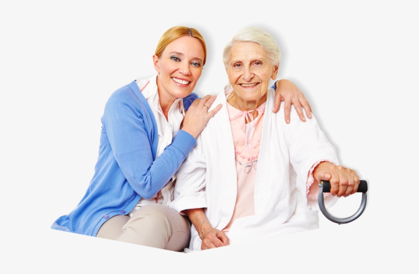 Elderly Woman With Her Caregiver - Home Care, transparent png #2847243