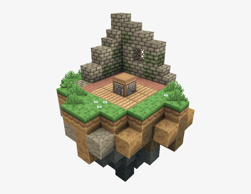 Stone, Dirt, Grass, Tall Grass, Fern, Oak Log, Oak - Grass, transparent png #2847489