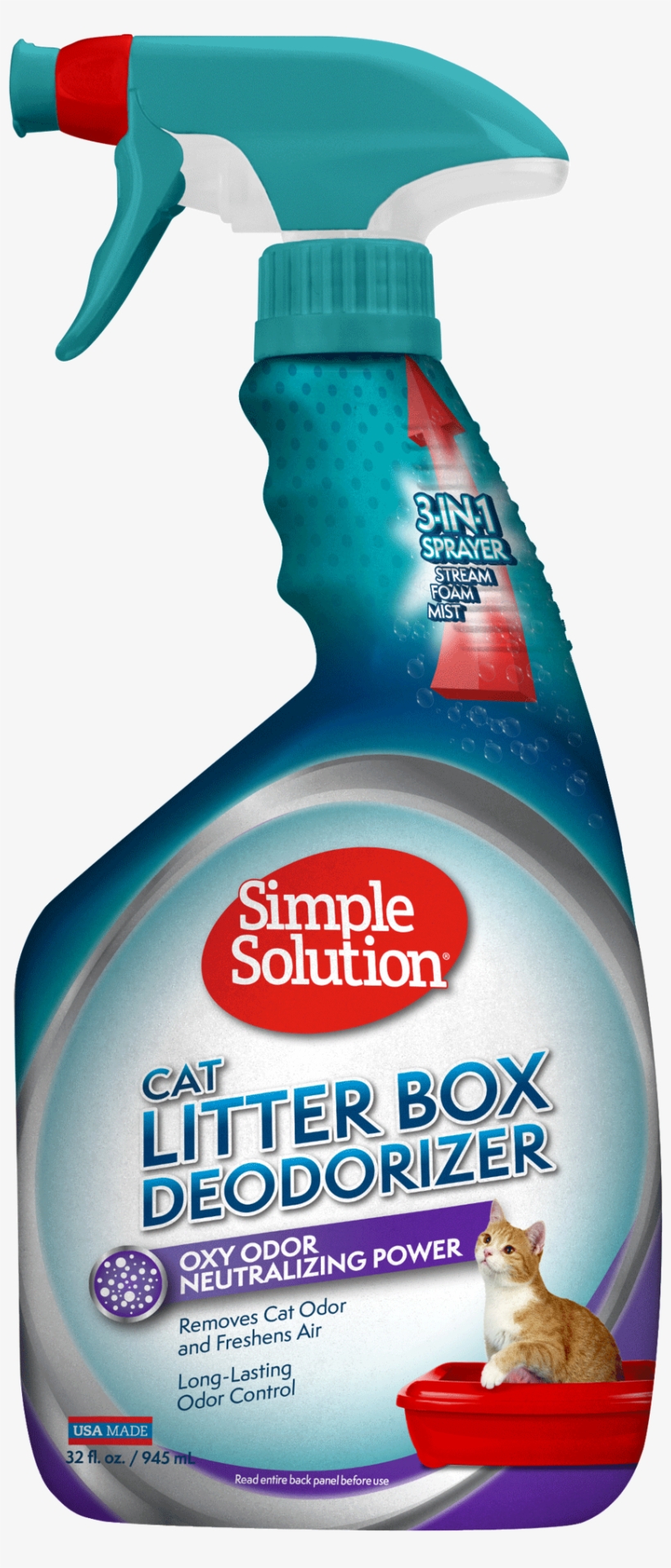 Simple Solution Litter Box Deodorizer,with New 3 In - Simple Solution Cat Litter Odour Eliminator, transparent png #2847575
