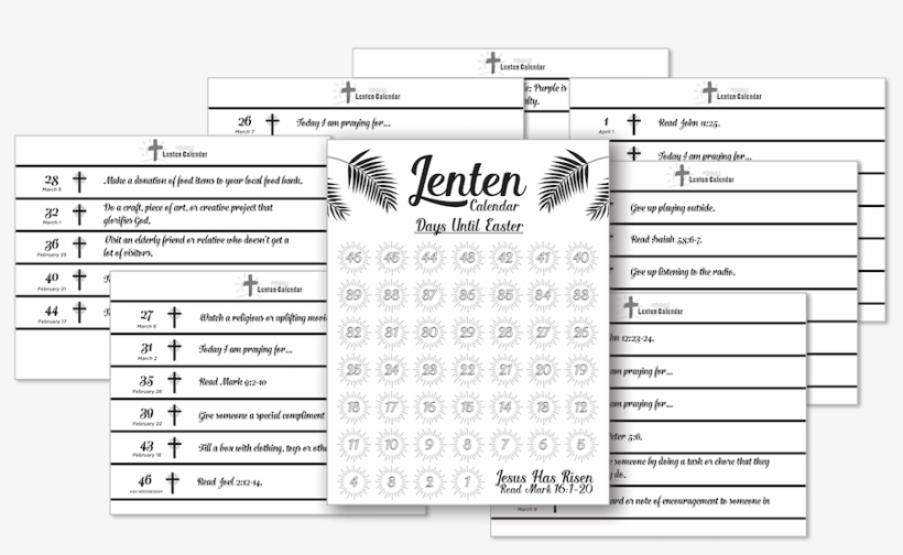 Print As Many Lenten Calendars As You Need - Number, transparent png #2847578