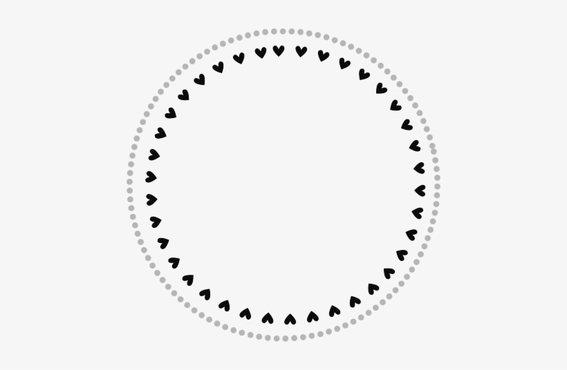Circle & Hearts Border Frame Heart Template, Circle - Hearts In A Circle, transparent png #2848027