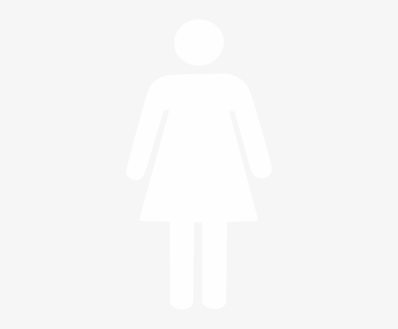 Restroom Woman-white Clipart Png For Web - Women Symbol Png White, transparent png #2848307