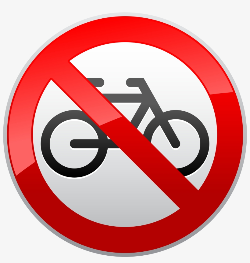 No Cycles Prohibition Sign Png Clipart - Laptop Ban Png, transparent png #2848433
