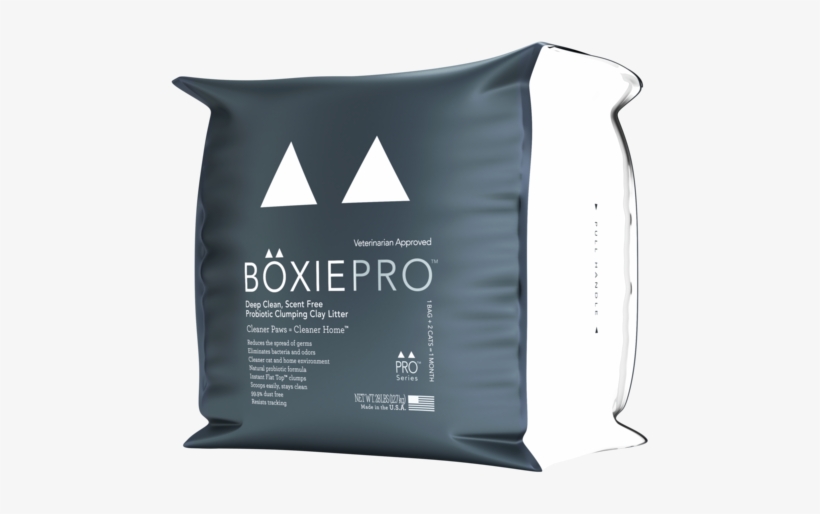 Boxiepro Cat Litter 28 Lb Bag 3/4 Angle - Litter Box, transparent png #2848565