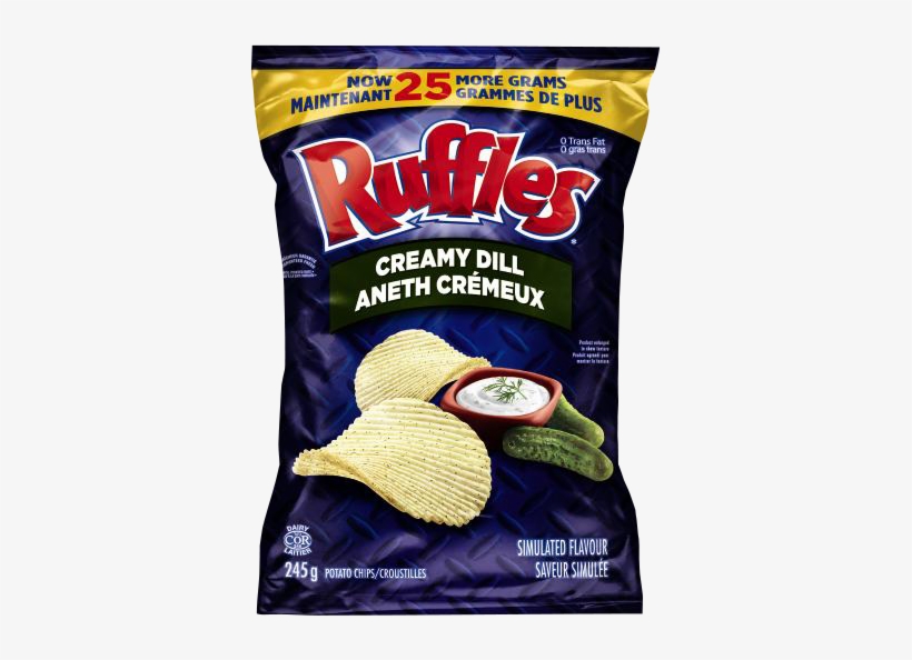 Ruffles® Creamy Dill Ruffles Dill Pickle Chips Free Transparent PNG