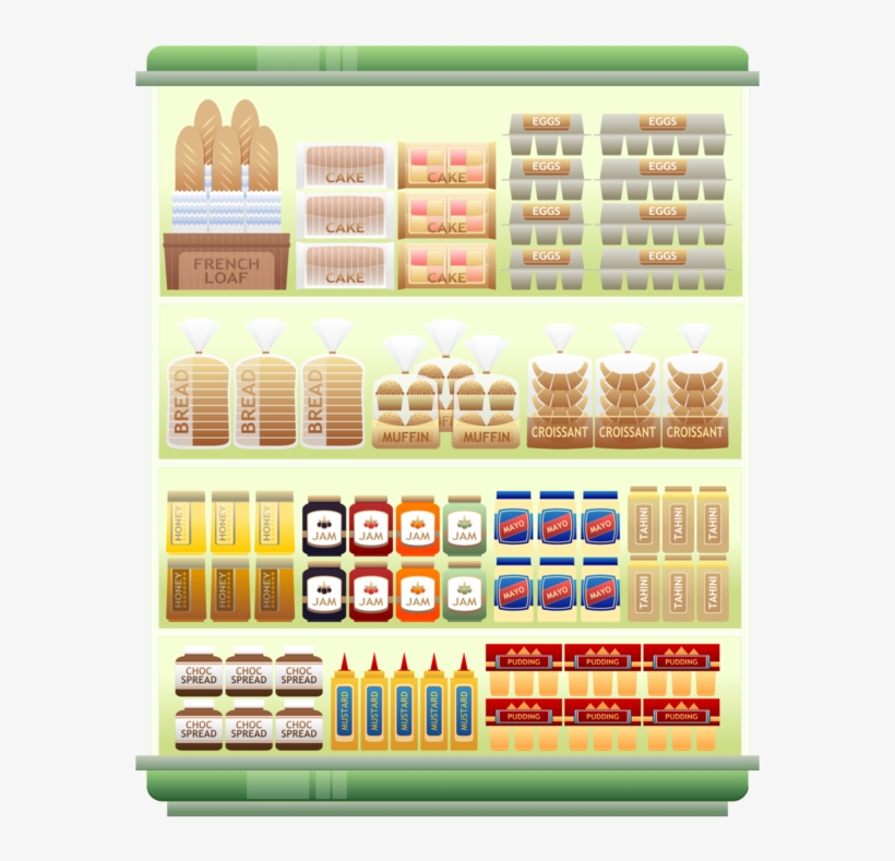 Shelf Grocery Store Supermarket Alcoholic Drink Food - Supermarket Shelf Icon Blue, transparent png #2849735