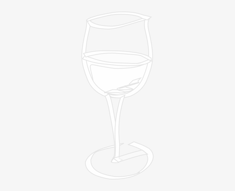 White Outline Wine Glass, transparent png #2849761