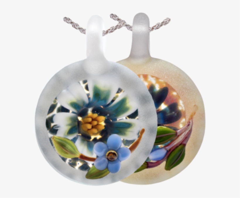 Forget Me Not Floral Glass Pendant - Cremation, transparent png #2850736