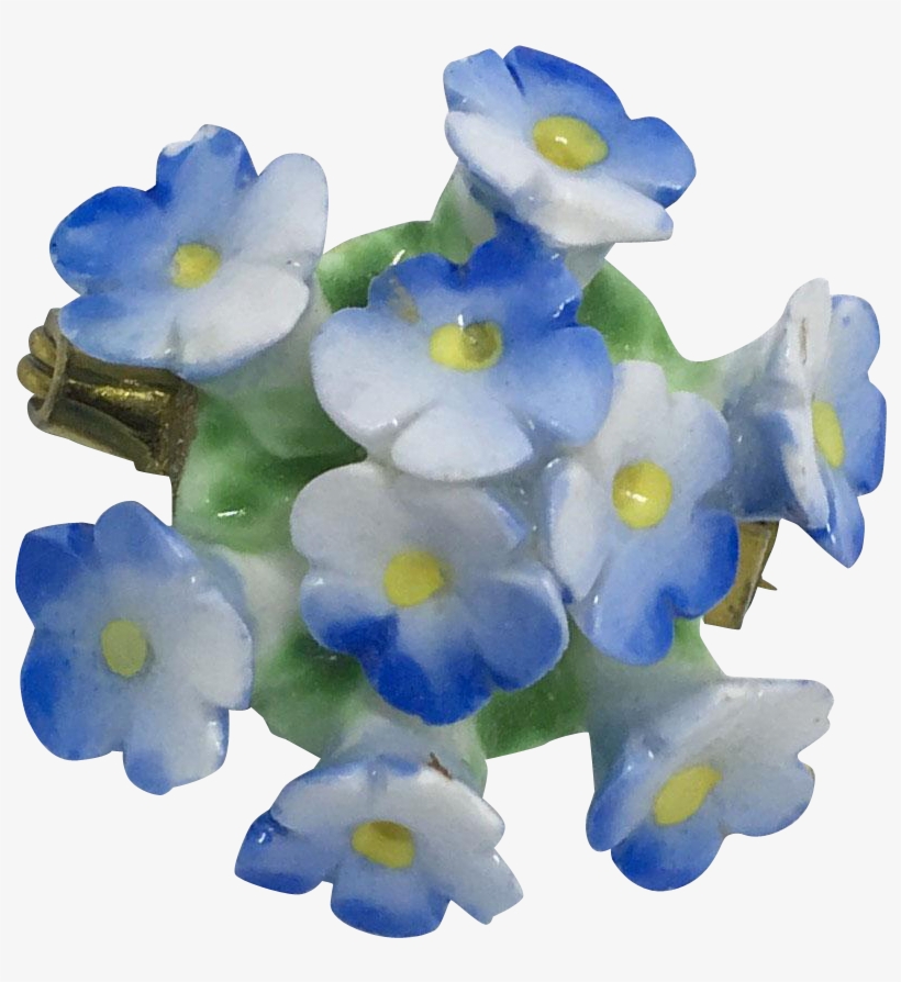 Bone China Forget Me Not 1950's Pin By Artone - Artificial Flower, transparent png #2850759