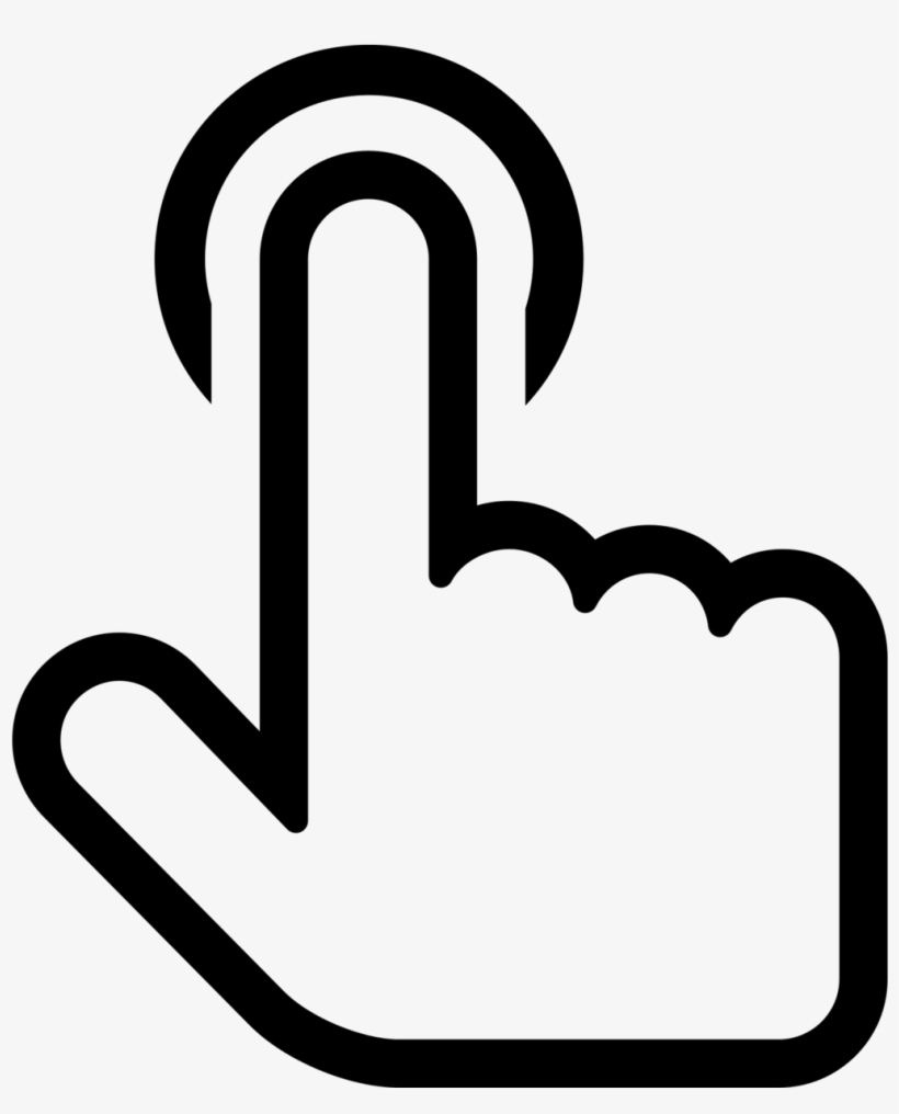 Click - Hand Cursor Icon Transparent Background, transparent png #2851234