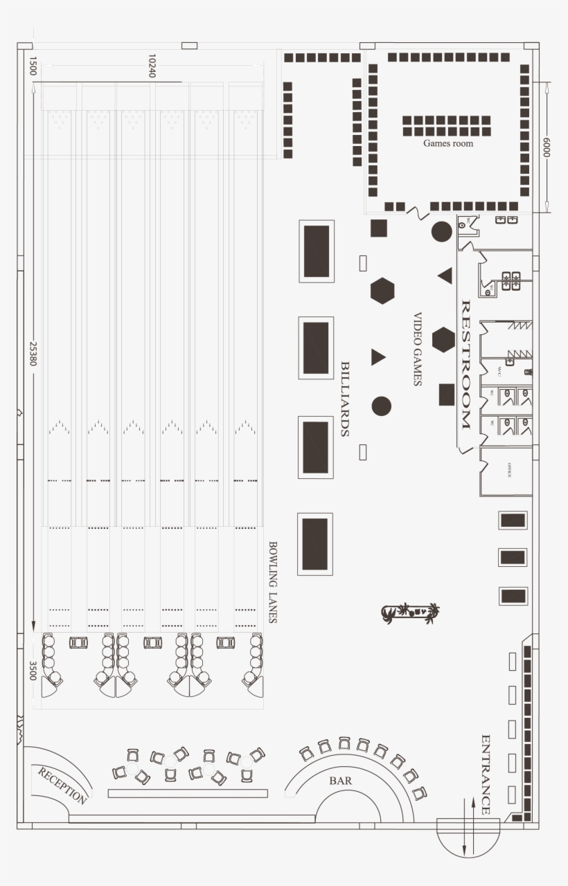 Typical Six Lane Layout - Diagram, transparent png #2851633
