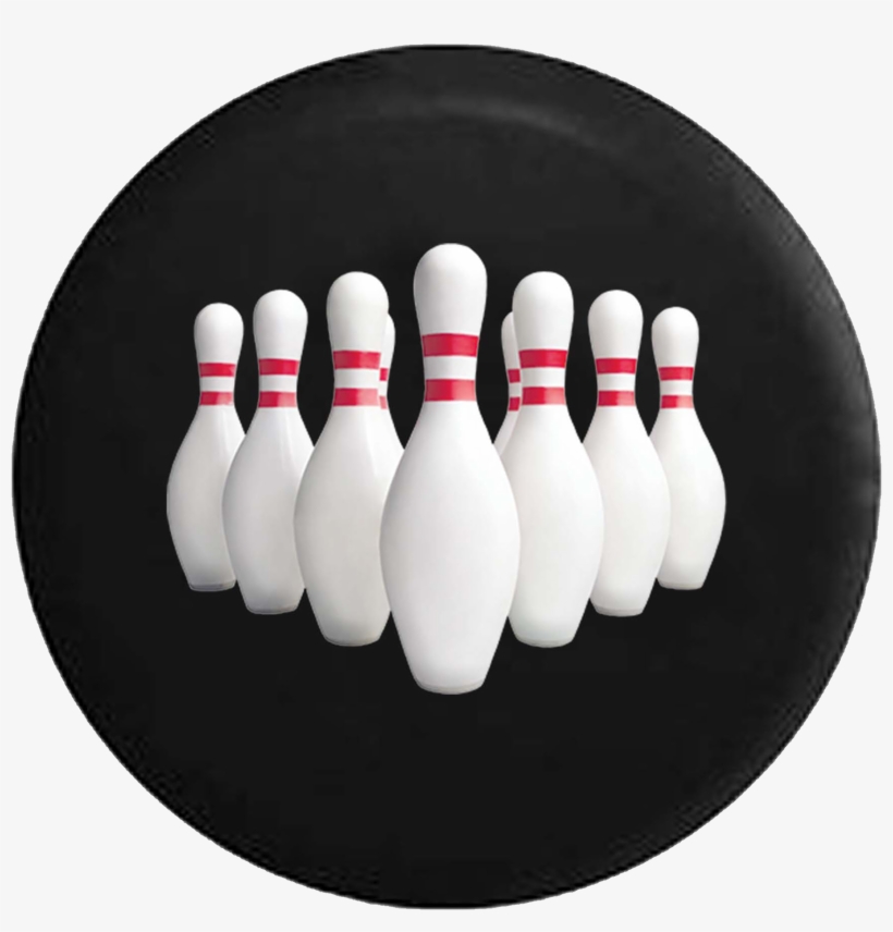 3d Bowling Pins Bowl Lane Strike Jeep Camper Spare - Bowling Pins, transparent png #2851654