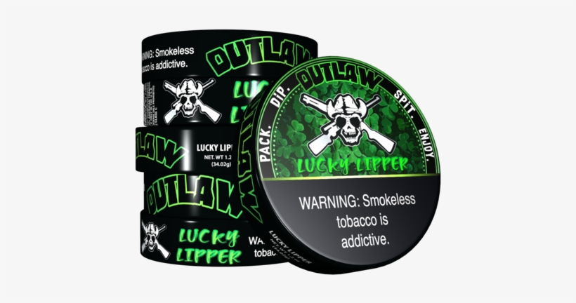 Outlaw Lucky Lipper Flavor Dip Tobacco - Dip Tobacco, transparent png #2851979